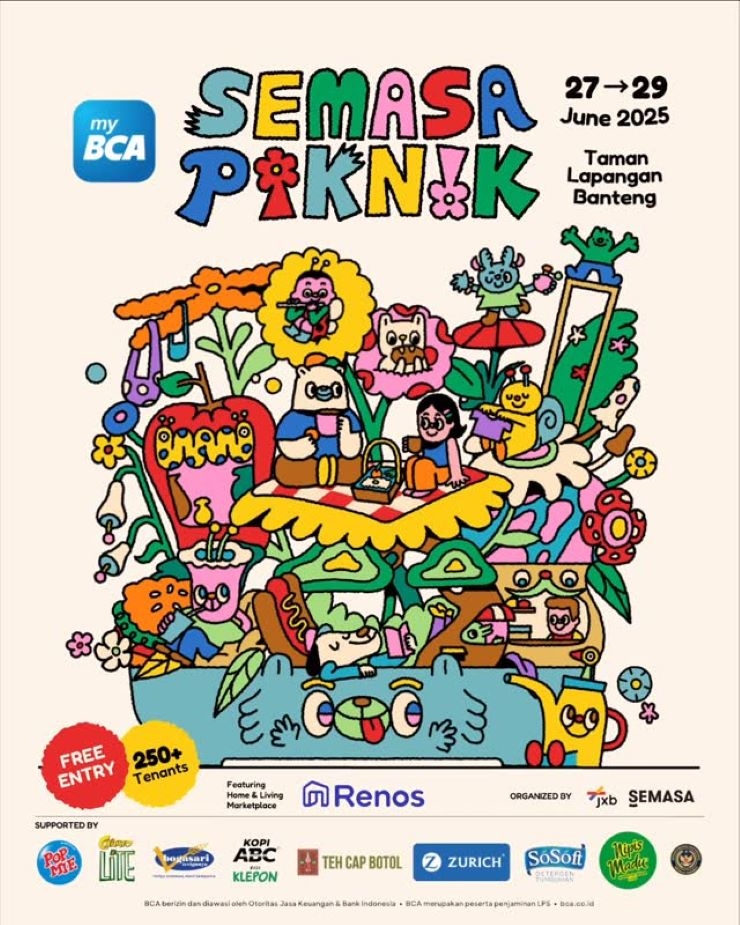 Catat! Semasa Piknik 2025 Kembali Hadir di Taman Lapangan Banteng Akhir Bulan Depan, Nikmati Hiburan dan Pasar Kreatif Secara Gratis, Cek Tanggalnya
