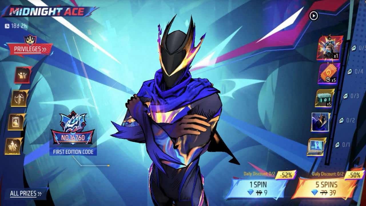 Mumpung Ada Diskon! Ini Dia Cara Mudah Dapat Bundle Legendaris Midnight Ace Free Fire, Rugi Kalau Gak Coba