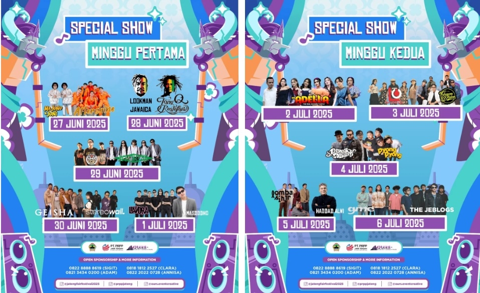 Jateng Fair 2025: Pesta Rakyat yang Menggabungkan Berbagai Hiburan, Mulai Festival Kuliner hingga Konser Musik, Cek Tanggal dan Daftar 19 Artisnya