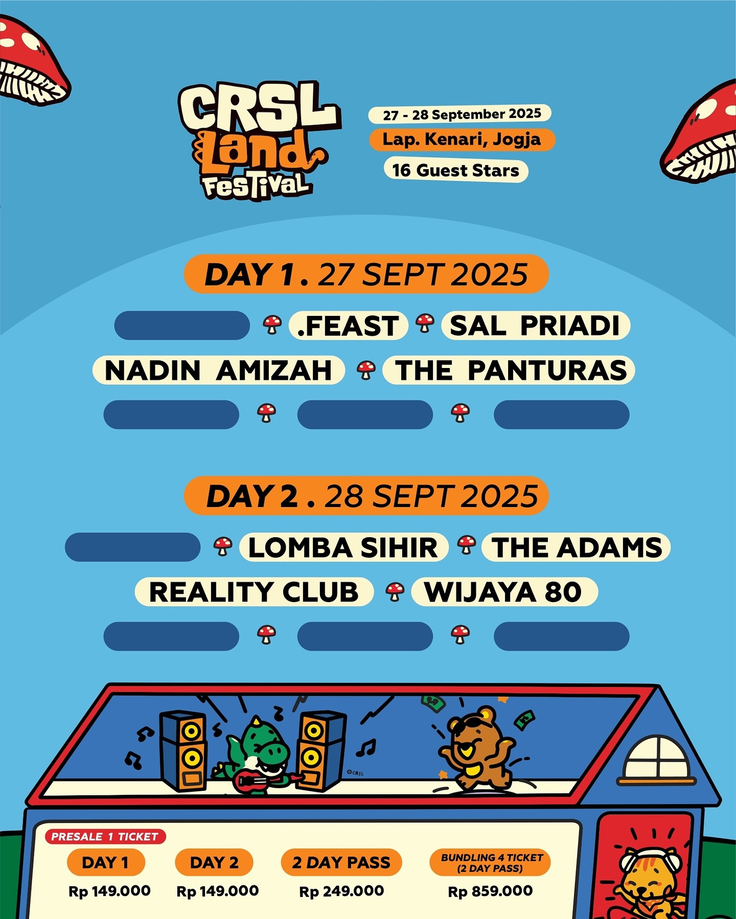 CRSL Land Festival 2025 Siap Hadir Kembali di Jogja, Menghadirkan 16 Artis Ternama dari Reality Club hingga Nadin Amizah, Cek Tanggal dan Lokasinya!