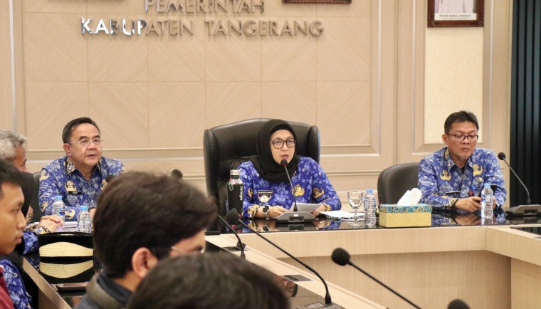 Wabup Tangerang Intan Nurul Hikmah Sampaikan Hasil Evaluasi Kabupaten Layak Anak Tahun 2025 kepada Tim Penilai Verifikasi KLA Kementerian PPPA