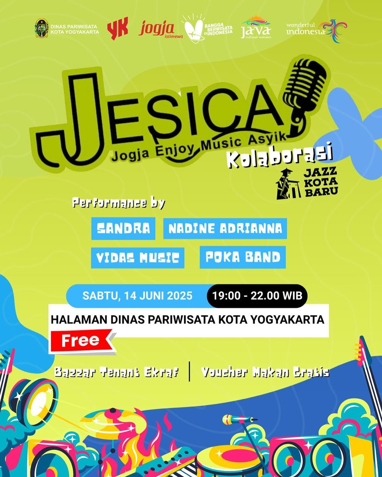 JESICA Kembali Meriahkan Jogja Sabtu Malam Minggu Akhir Pekan Ini, Berikut Daftar Musisi yang Bakal Tampil