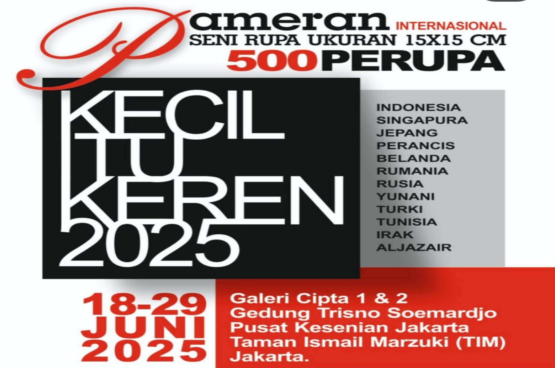 Yuk ke Taman Ismail Marzuki! Pameran Seni Kecil Itu Keren 2025 Siap Memikat Mata dan Pikiran