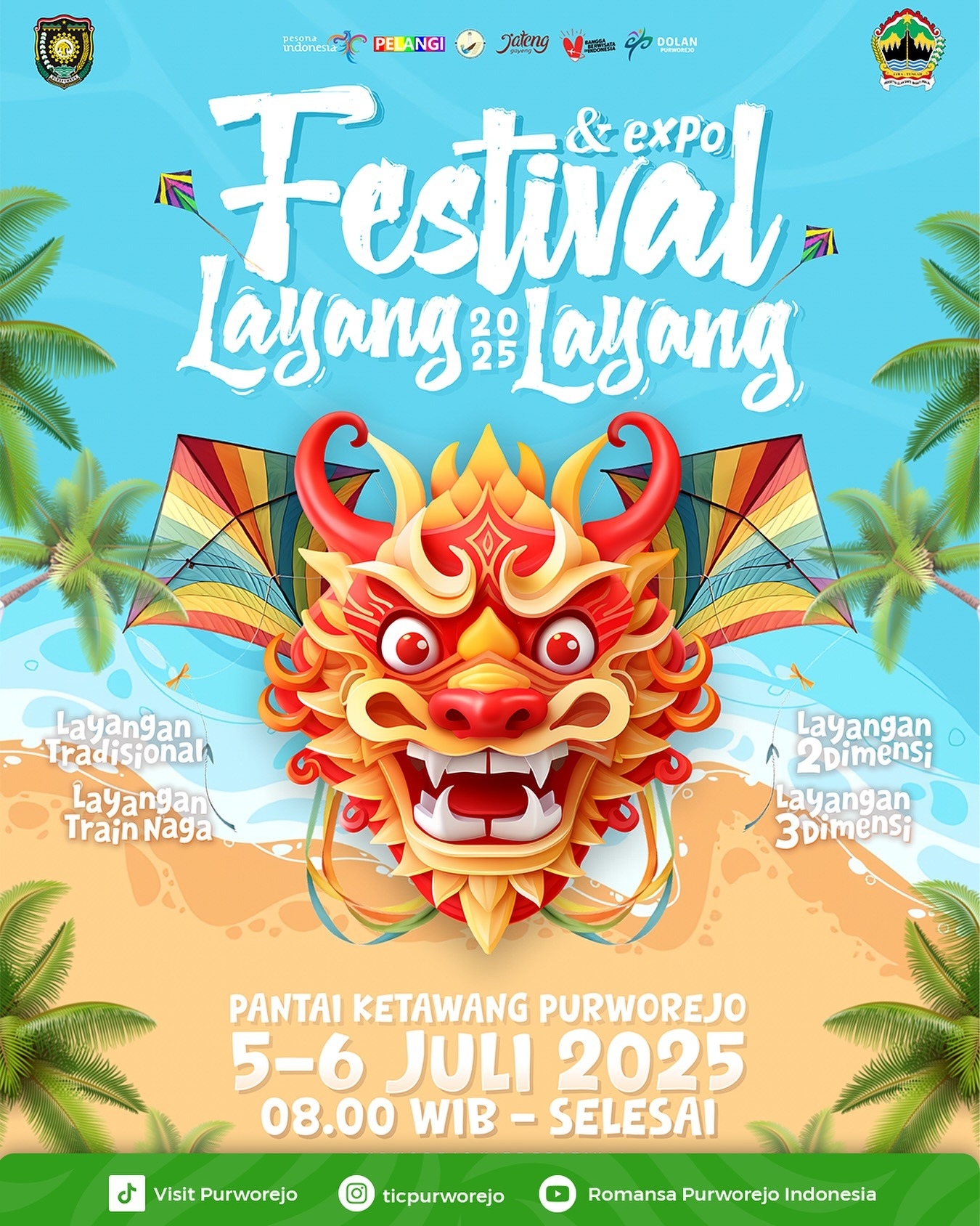 Catat! Festival Layang-Layang Tingkat Nasional 2025 Akan Digelar di Pantai Ketawang Purworejo Awal Juli, Ada Expo Euphoria Rakyat Juga Loh!