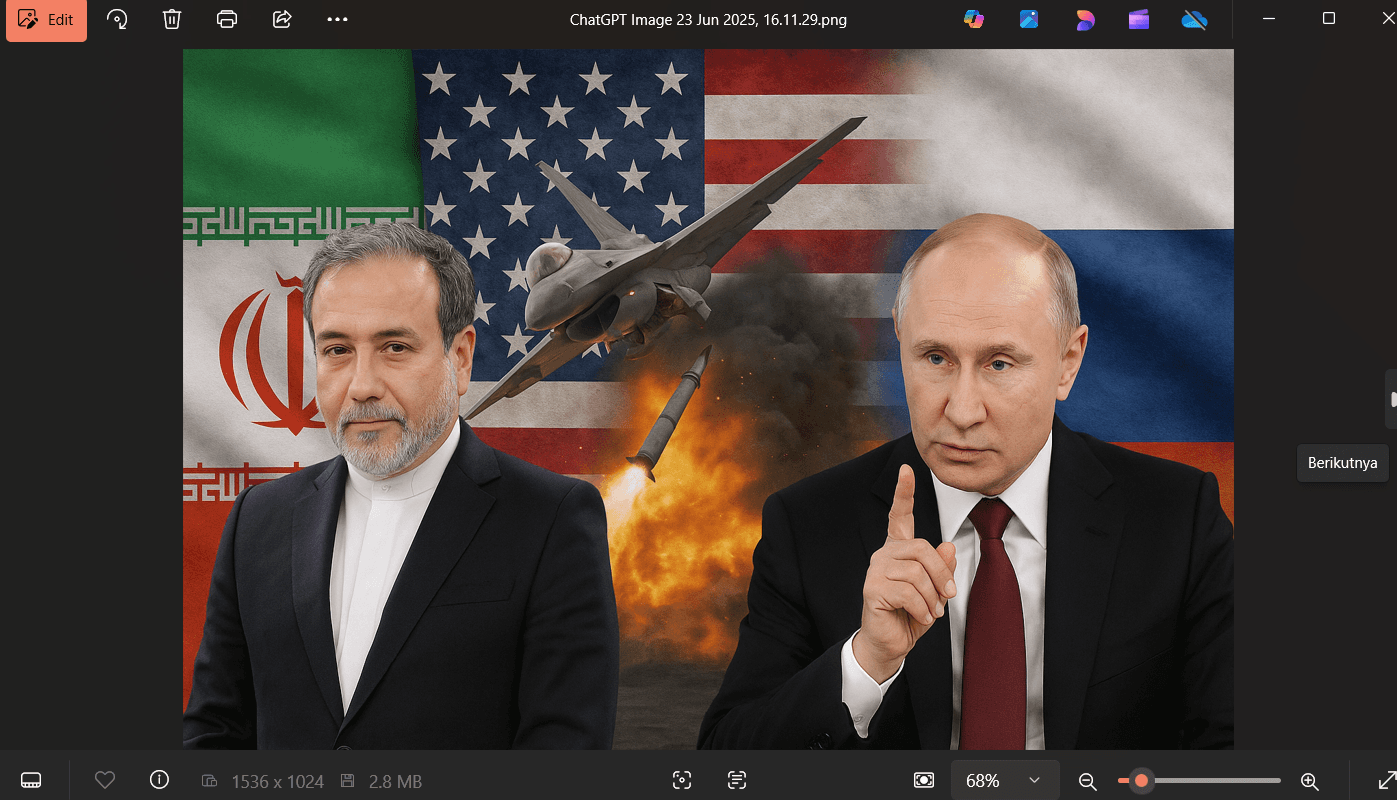 Menlu Iran Temui Putin Usai Serangan AS, Akankah Rusia Turun Tangan ke Medan Konflik?