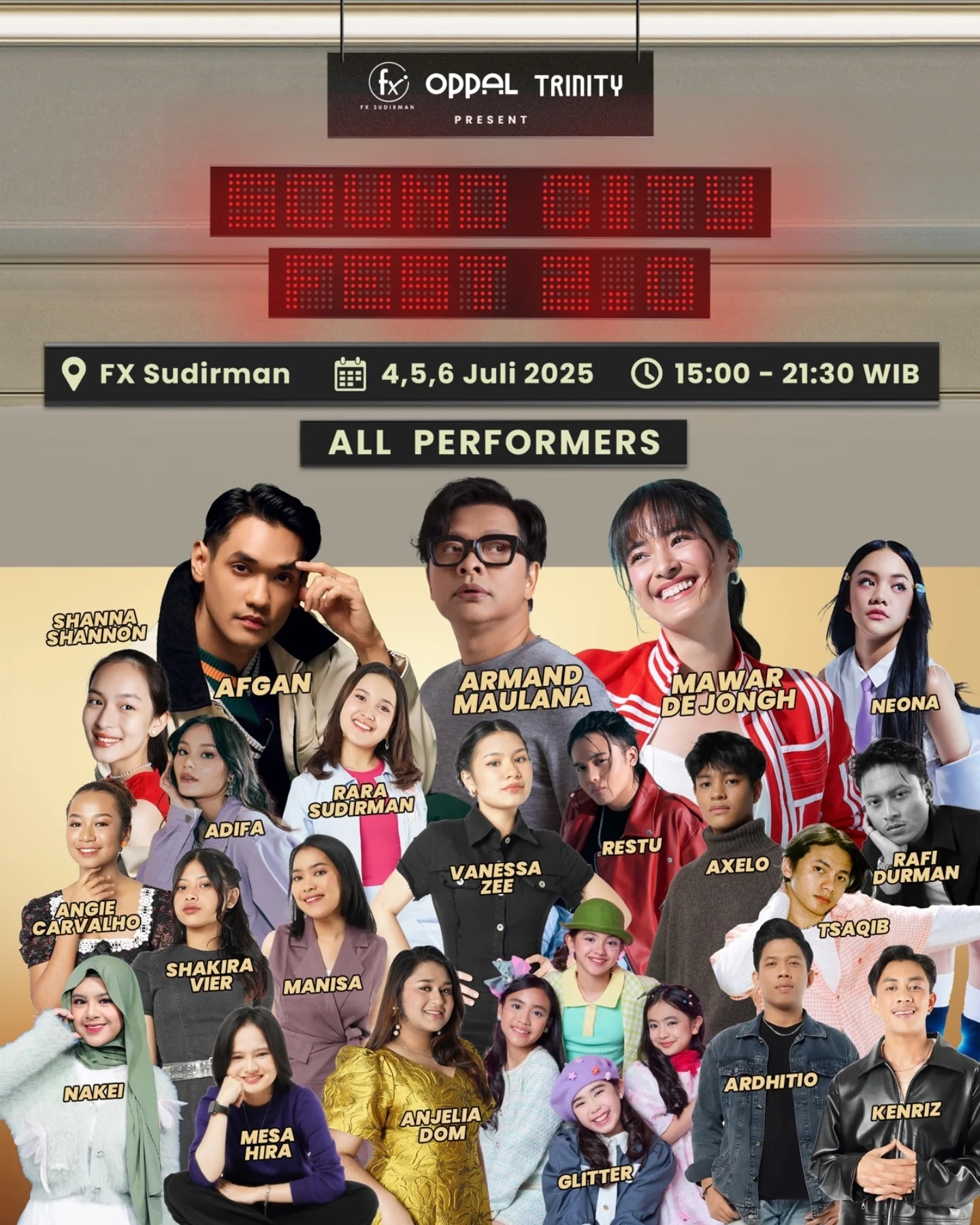 KONSER GRATIS! Sound City Fest 2.0 Digelar 3 Hari Berturut-turut di FX Sudirman Jakarta Akhir Pekan Ini, Berikut Daftar Artis dan Jadwal Manggung