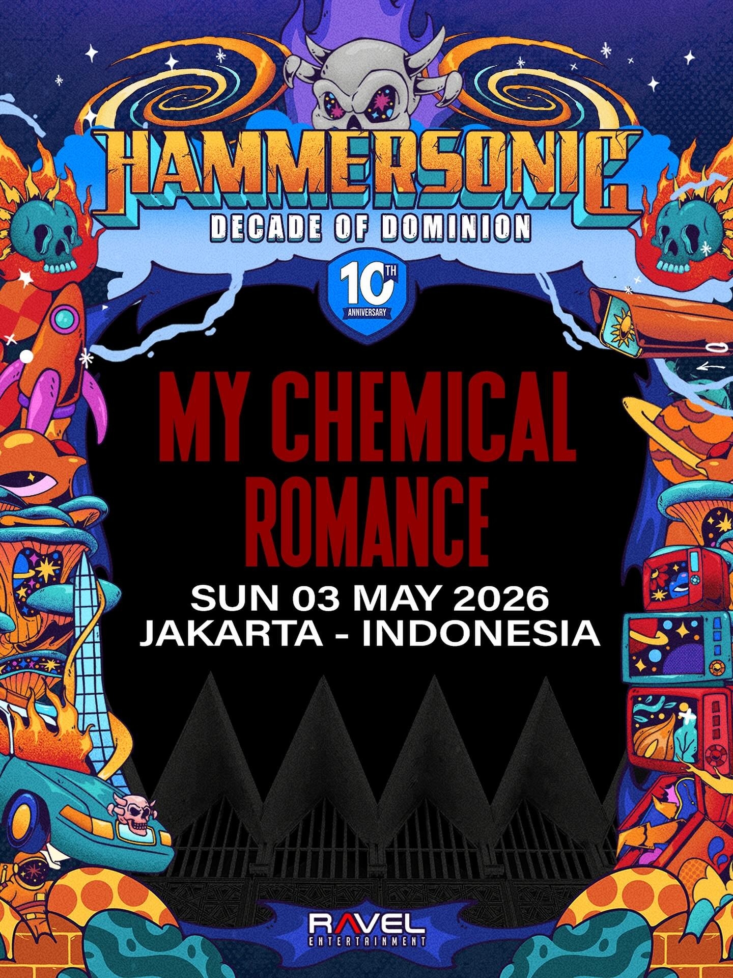 Mau Nonton Konser My Chemical Romance di Jakarta? Penjualan Tiket Hammersonic Festival 2026 Dimulai Besok Siang, Cek Harganya di Sini!