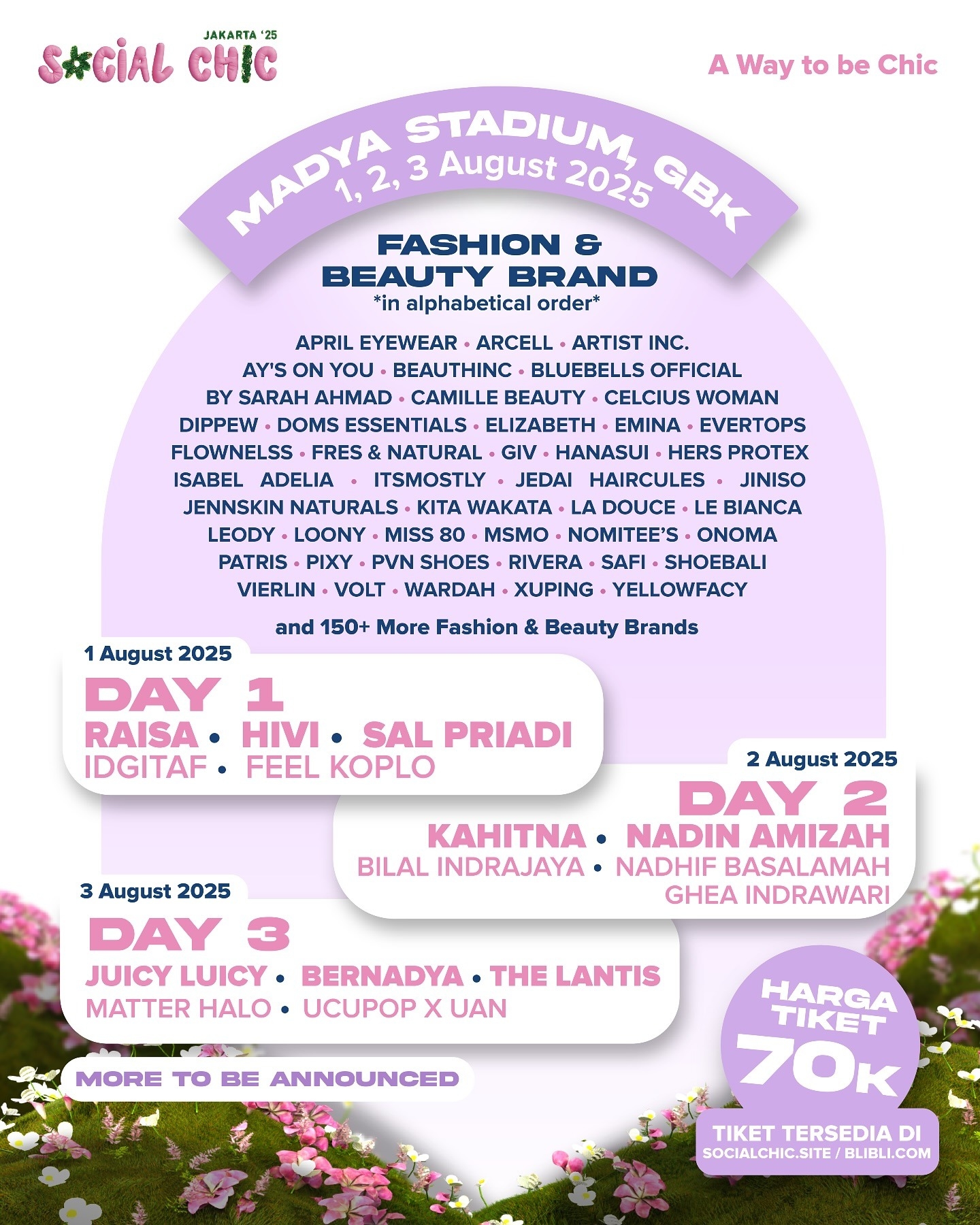 Social Chic 2025: Festival Musik dan Fashion Digelar di GBK pada 1-3 Agustus, Berikut Daftar Artis dan Harga Tiketnya