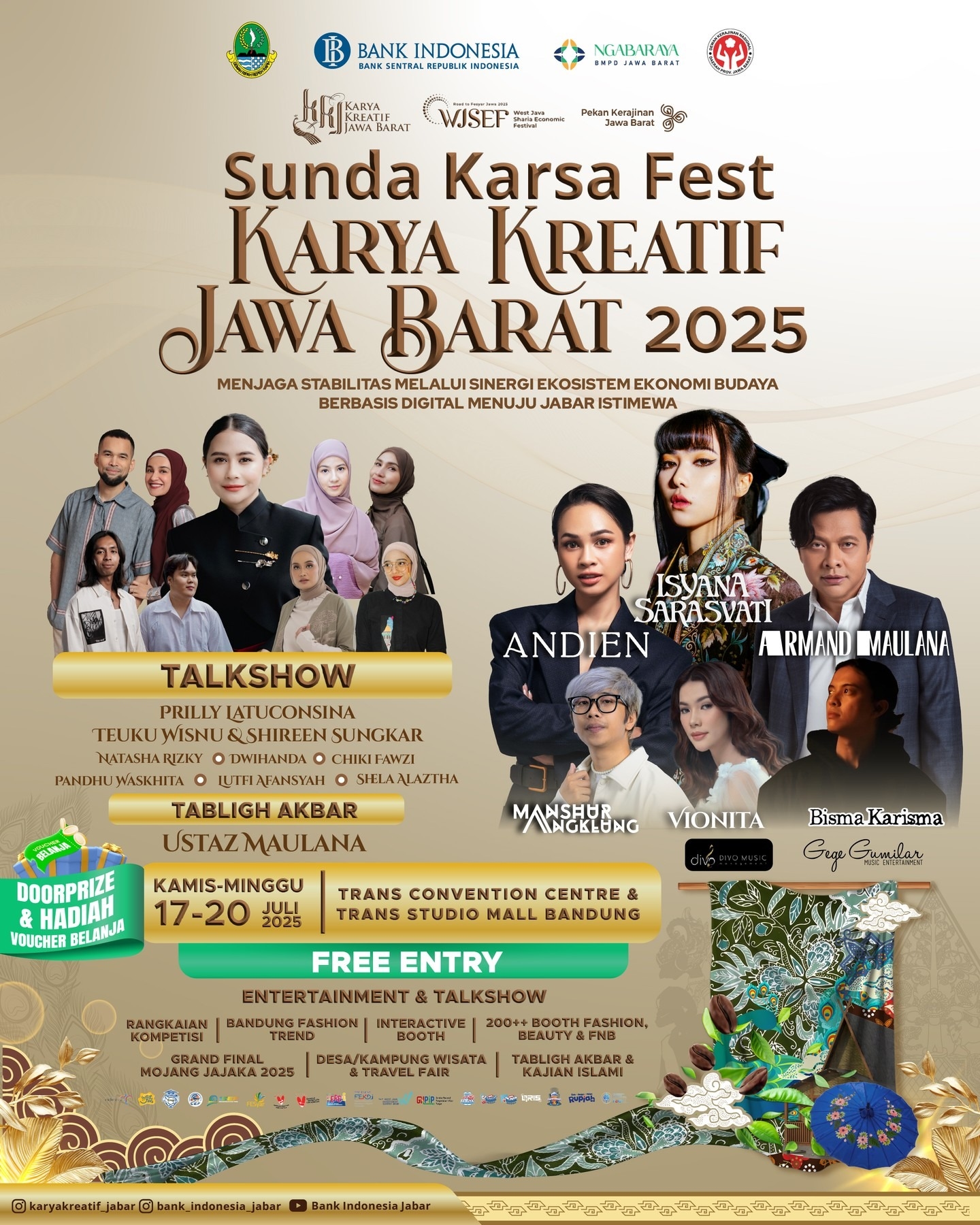 Sunda Karsa Fest: Festival UMKM Terbesar di Jawa Barat, Dimeriahkan Konser Musik hingga Grand Final Mojang Jajaka, Cek Lokasi dan Tanggalnya!