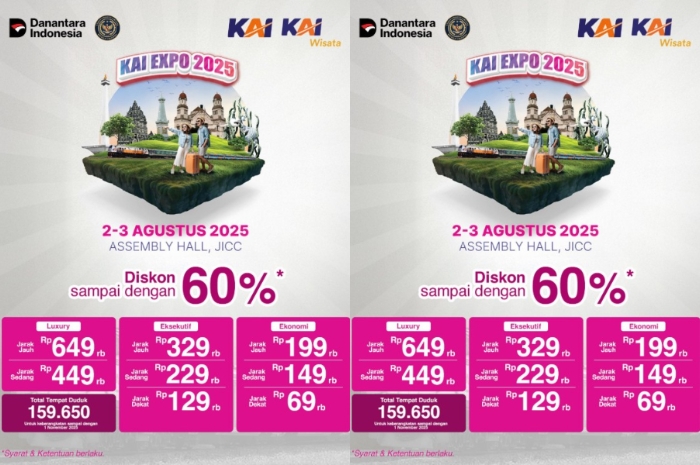 KAI Tebar Diskon Gede-Gedean Lewat KAI Expo 2025, Tiket Kereta Luxury Jadi Murah Banget!