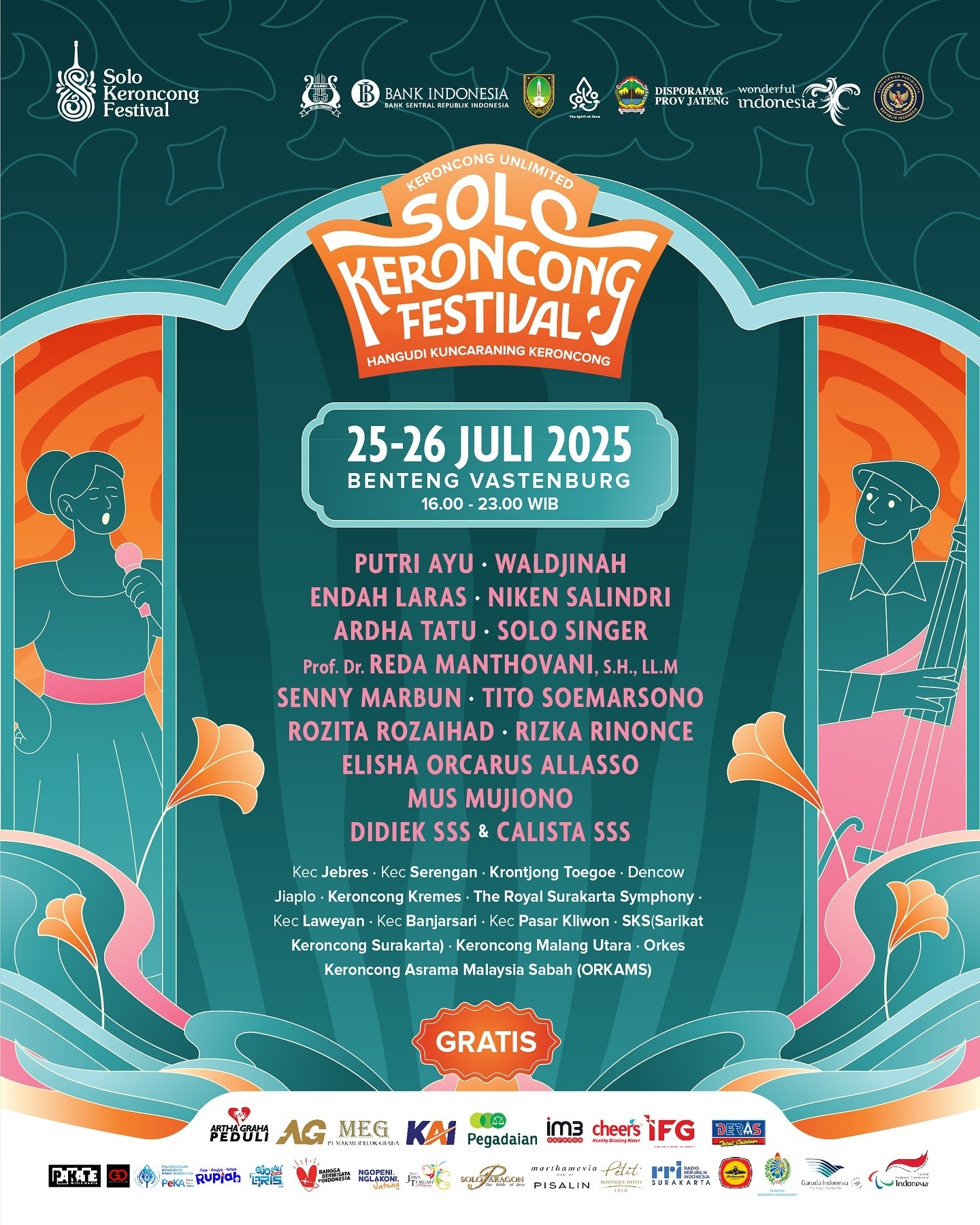 Gratis! Solo Keroncong Festival 2025 Akhir Pekan Ini Menghadirkan Niken Salindri, Waldjinah hingga Mus Mujiono, Cek Lokasinya!