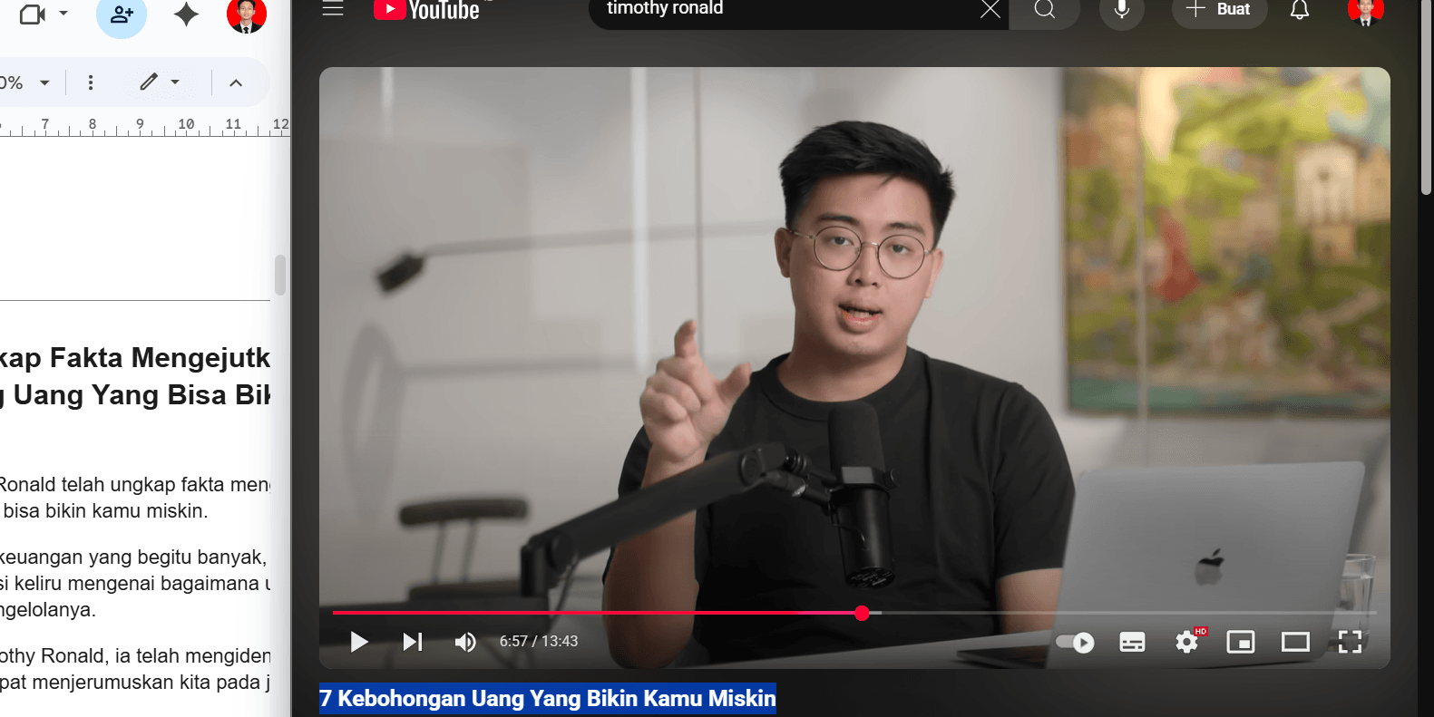 Timothy Ronald Ungkap 7 Kebohongan Soal Uang yang Bisa Menghambat Kamu Jadi Orang Kaya