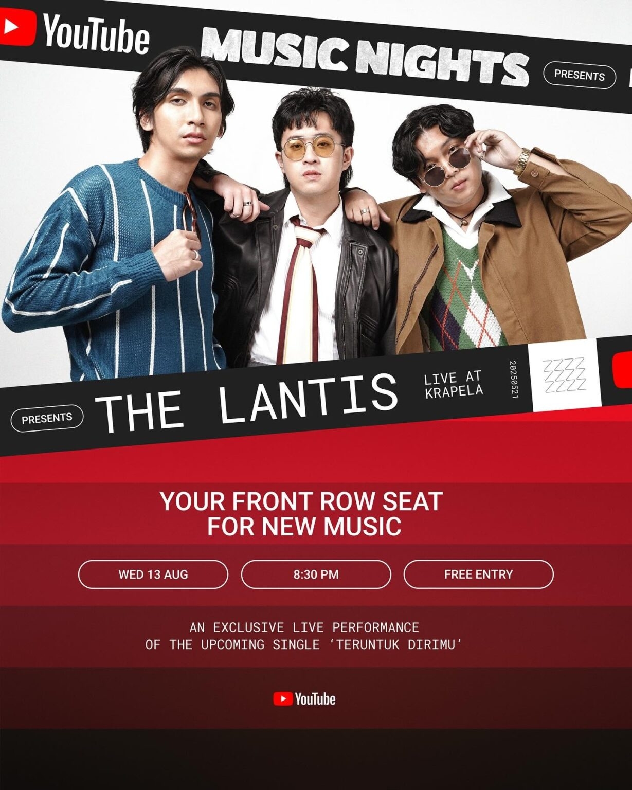 The Lantis hingga Deborah Hanna Bakal Tampil di Krapela Blok M dalam YouTube Music Nights Eps.7 pada 13 Agustus, Gratis!