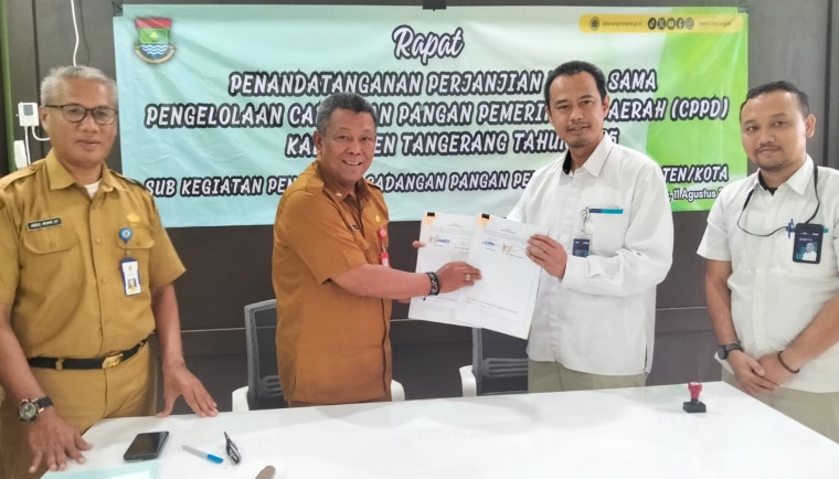 DPKP Pemkab Tangerang dan Bulog Sepakat Kerja Sama Pengelolaan Cadangan Pangan, Siap Beli Beras 200.000 Kg