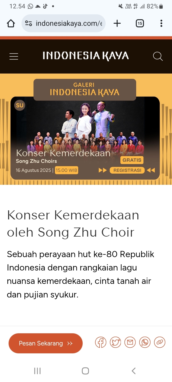 Konser Gratis Sambut Hari Kemerdekaan di Galeri Indonesia Kaya, Song Zhu Choir Suguhkan Lagu Kemerdekaan hingga Puji Syukur