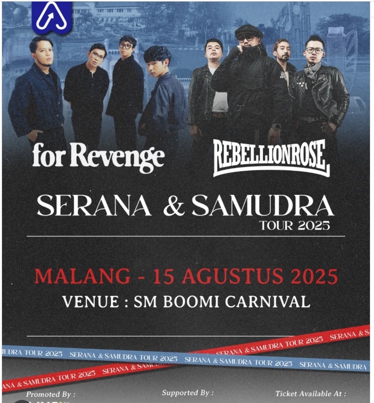 Warga Malang Merapat! Konser For Revenge dan Rebellion Rose Digelar Jumat Besok di SM Boomi Carnival, Rangkaian Serana dan Samudra Tour 2025