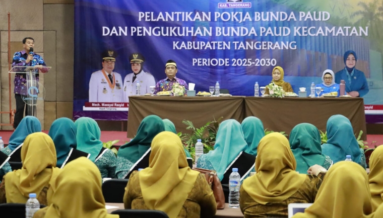 Bupati Maesyal Lantik Pengurus Pokja Bunda PAUD Kabupaten Tangerang, Bangun Fondasi Pendidikan Sejak Usia Dini untuk Generasi Emas 2045