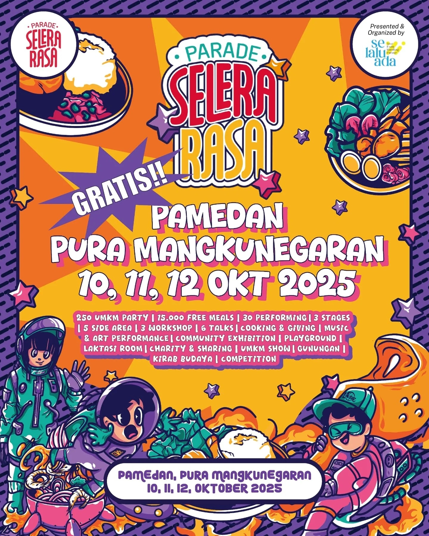 Parade Selera Rasa: Festival Kuliner Terbesar di Jateng Akan Hadir di Solo pada Oktober 2025, Gratis! Berikut Rangkaian Acaranya