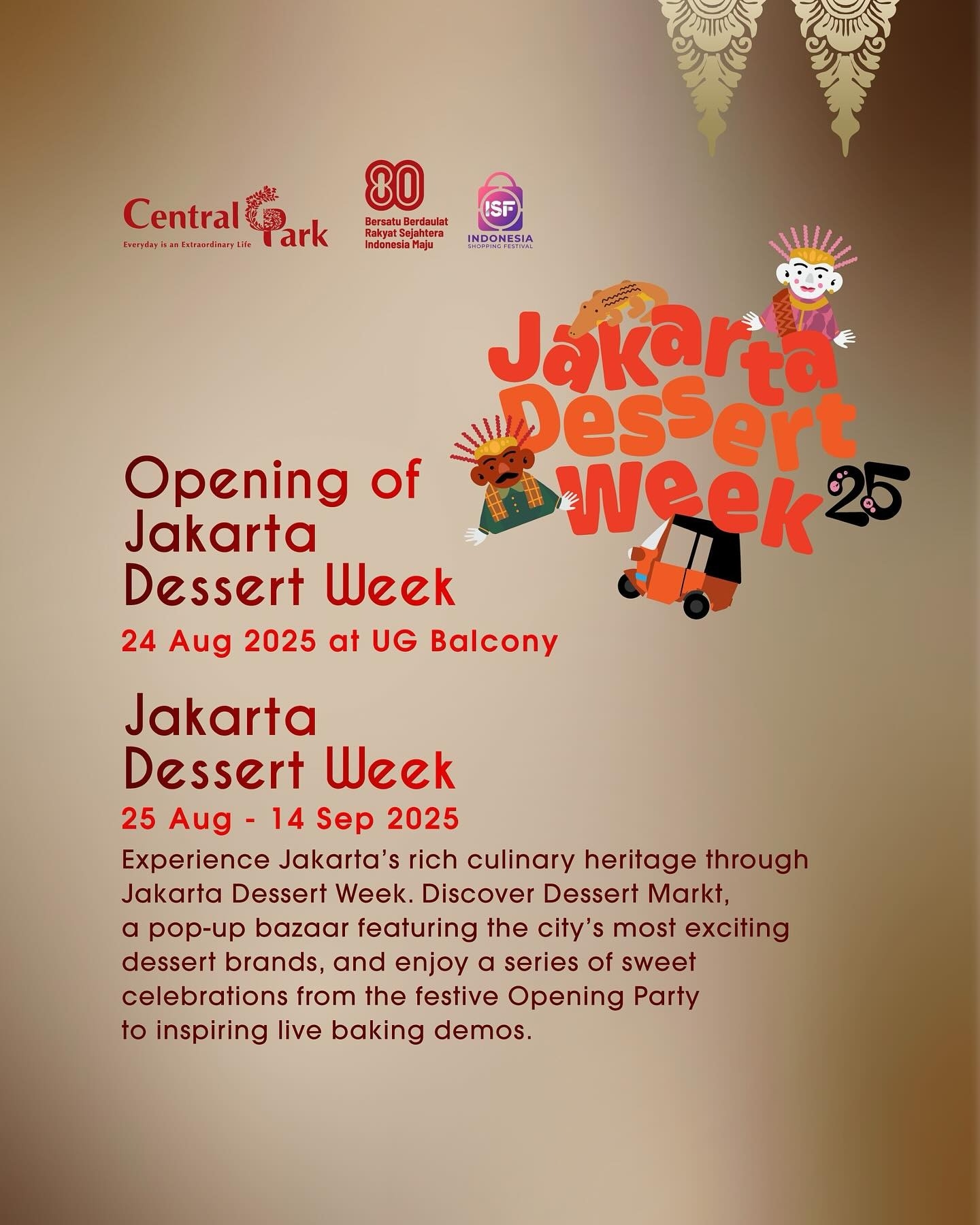 Jakarta Dessert Week 2025 Kembali Digelar Mulai Besok hingga 14 September, Diikuti 40 Pelaku Usaha Kuliner, Cek Lokasinya di Sini!