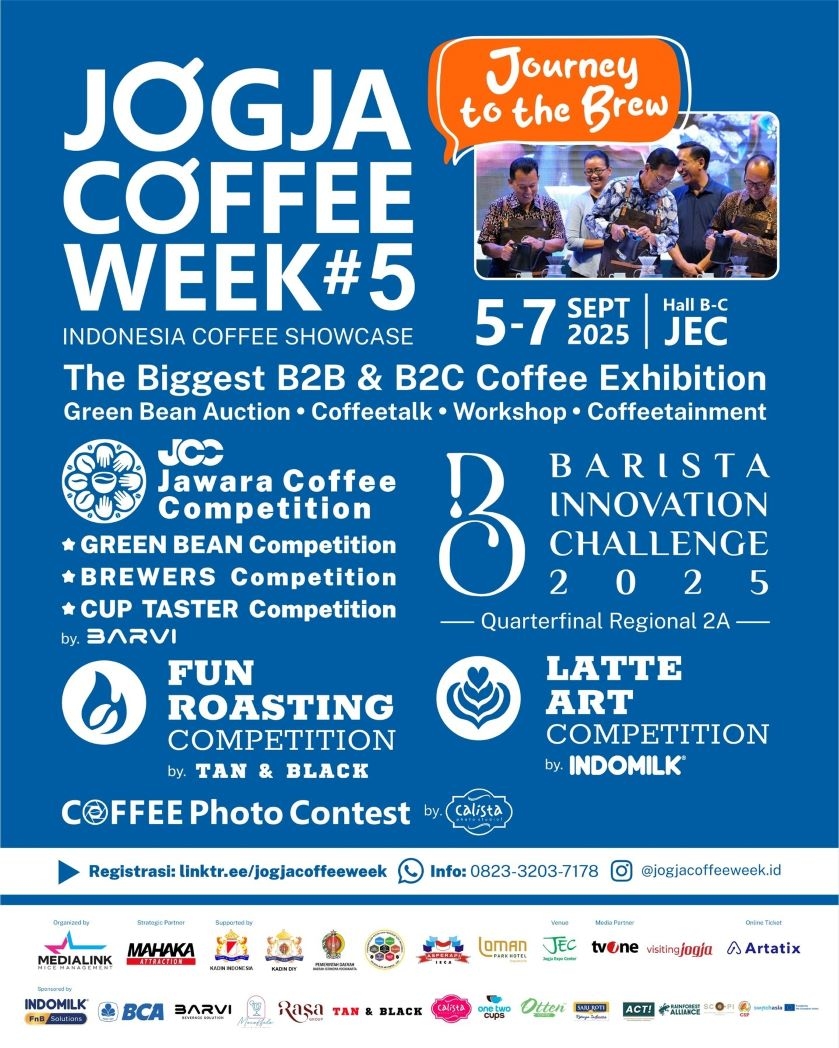 Catat! Jogja Coffee Week #5 Digelar Awal Bulan Depan, Harga Tiket Masuk Hanya Rp 20 Ribu, Berikut Rangkaian Acaranya