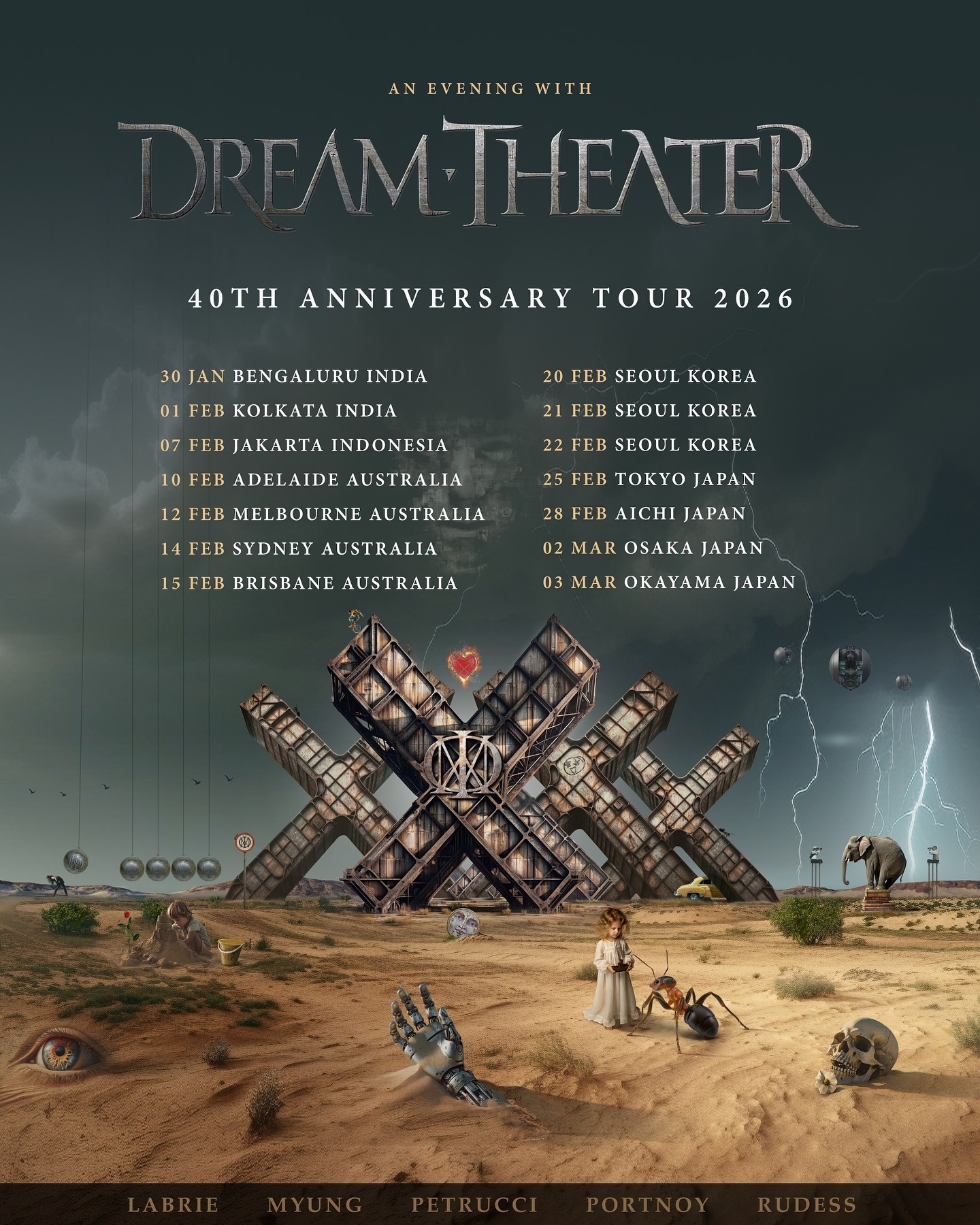 Band Metal Dream Theater Bakal Konser di Jakarta pada Februari 2026, Rangkaian Tour Dunia Rayakan 40 Tahun Anniversary, Cek Jadwal Lengkapnya!