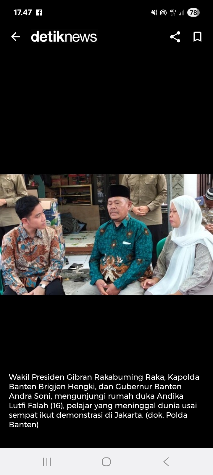 Dampingi Wapres Gibran, Bupati Maesyal Melayat ke Rumah Siswa SMKN 14 Tangerang yang Meninggal Usai Ikut Demo di DPR RI