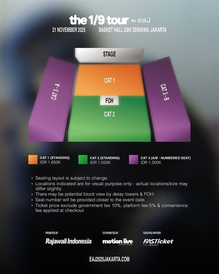 Penyanyi Korea eaJ Akan Konser Perdana di Jakarta pada 21 November 2025, Simak Lokasi dan Harga Tiketnya
