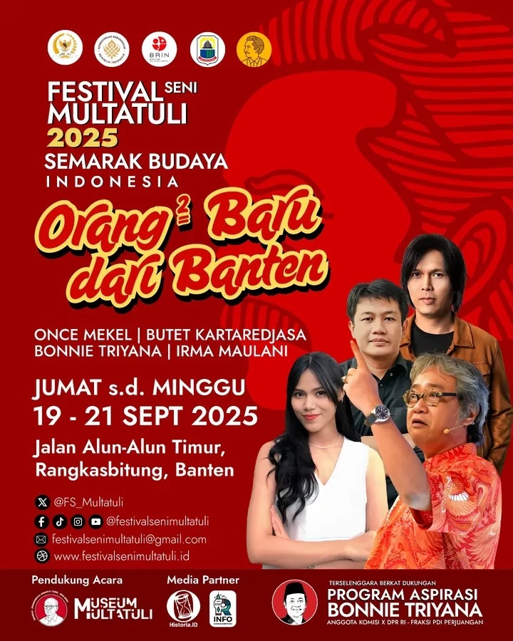 Once Mekel, Butet Kartaredjasa hingga Irma Maulani Bakal Meriahkan Festival Seni Multatuli 2025 di Alun-Alun Timur Rangkasbitung, Cek Tanggalnya!