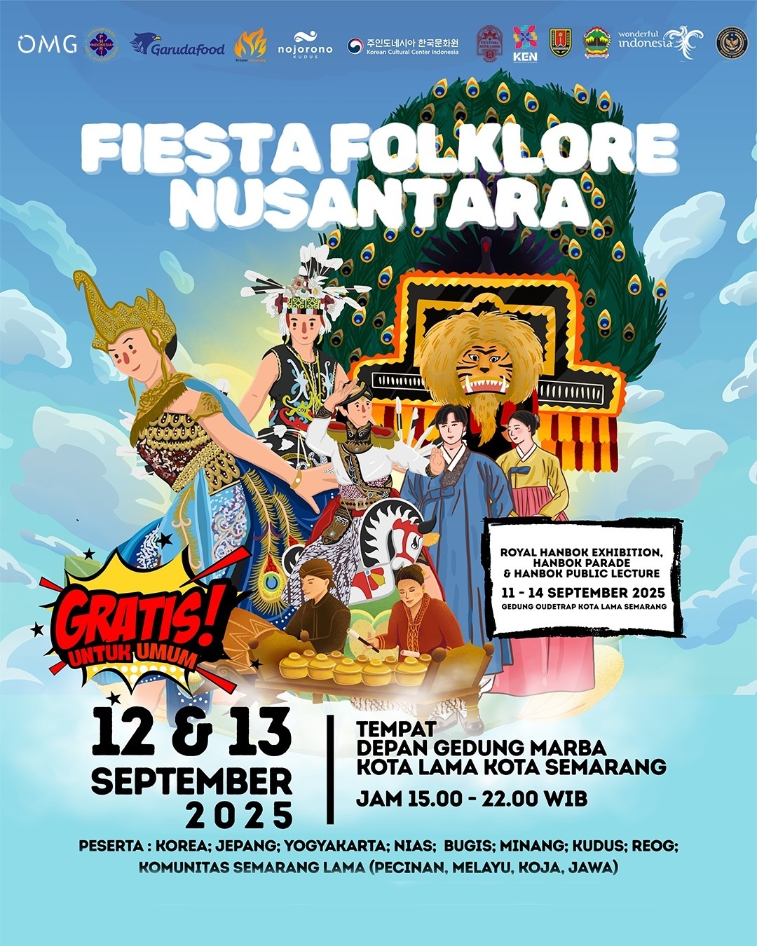 Fiesta Folklore Nusantara 2025 di Kota Lama Semarang Akhir Pekan Ini: Pesta Seni dan Budaya Lintas Negara, dari Korea hingga Jepang, Gratis!