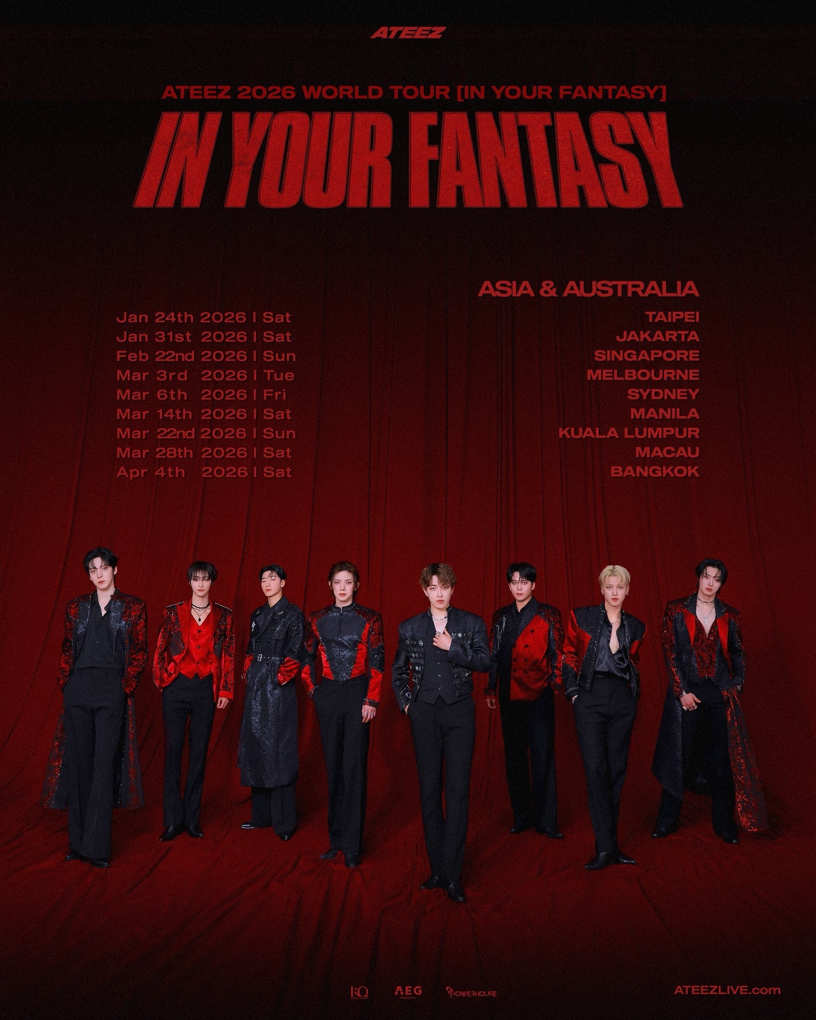 Konser ATEEZ di ICE BSD City pada 31 Januari 2025, Penjualan Tiket Umum Dimulai 20 November, Segini Harganya!