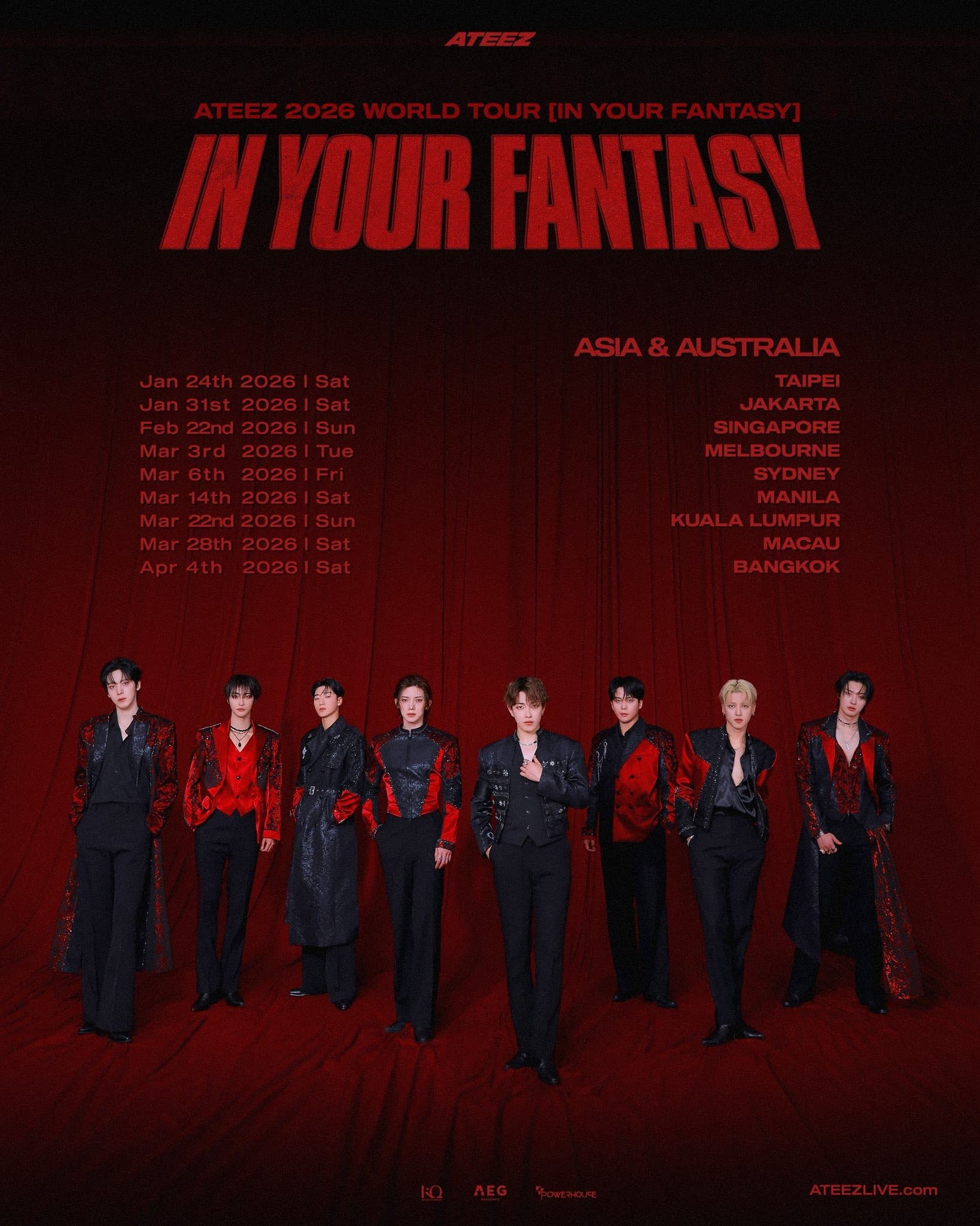 Grup K-pop ATEEZ Bakal Gelar World Tour In Your Fantasy, Konser di Jakarta pada 31 Januari 2026, Cek Info Selengkapnya di Sini