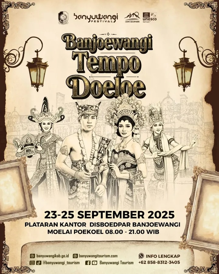Hiburan Gratis! Banjoewangi Tempo Doeloe Bakal Hadir di Plataran Kantor Dinas Kebudayaan pada 23–25 September 2025, Cek Rangkaian Acaranya