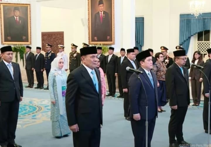 Presiden Prabowo Lantik Sejumlah Menteri, Erick Thohir Jadi Menpora dan Sejumlah Pejabat Baru Posisi Strategis