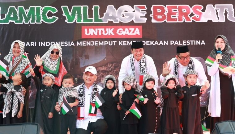 Islamic Village Bersatu untuk Gaza: Warga Kabupaten Tangerang Dukung Kemerdekaan Palestina, Dihadiri Wagub Dimyati hingga Bupati Maesyal Rasyid