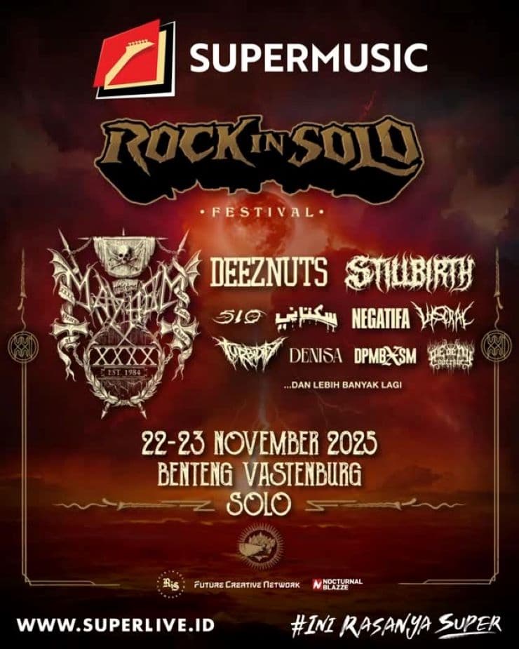 Penggemar Musik Cadas Merapat! Rock In Solo Festival Bakal Digelar di Benteng Vastenburg pada November 2025, Simak Daftar Penampilnya