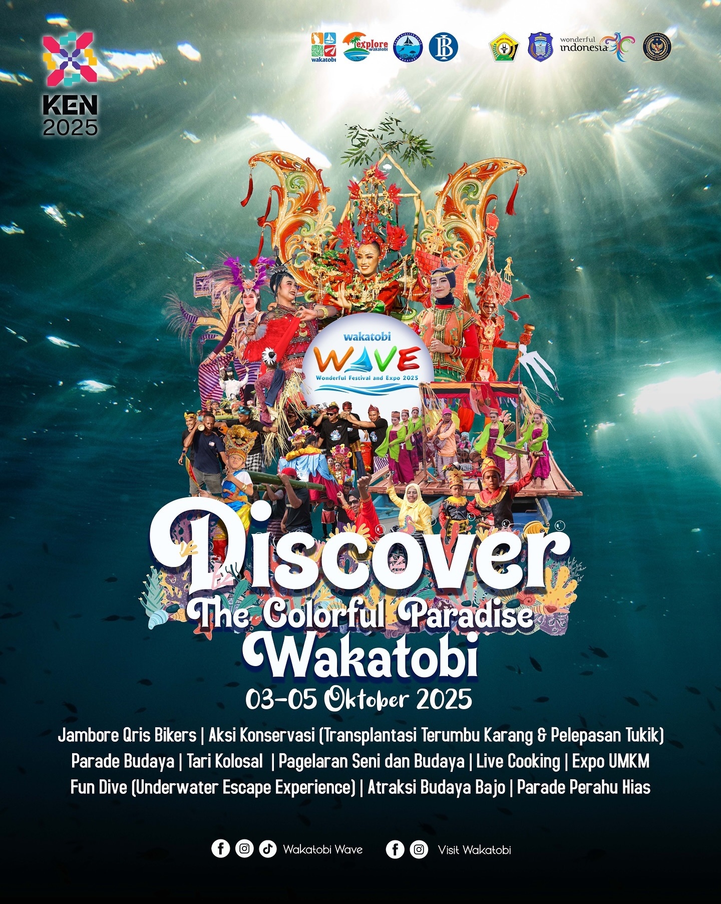 Wakatobi Wave 2025 Digelar Akhir Pekan Ini, Menghadirkan Jambore QRIS Bikers, Atraksi Bahari, Pentas Seni hingga Festival Kuliner Khas Daerah