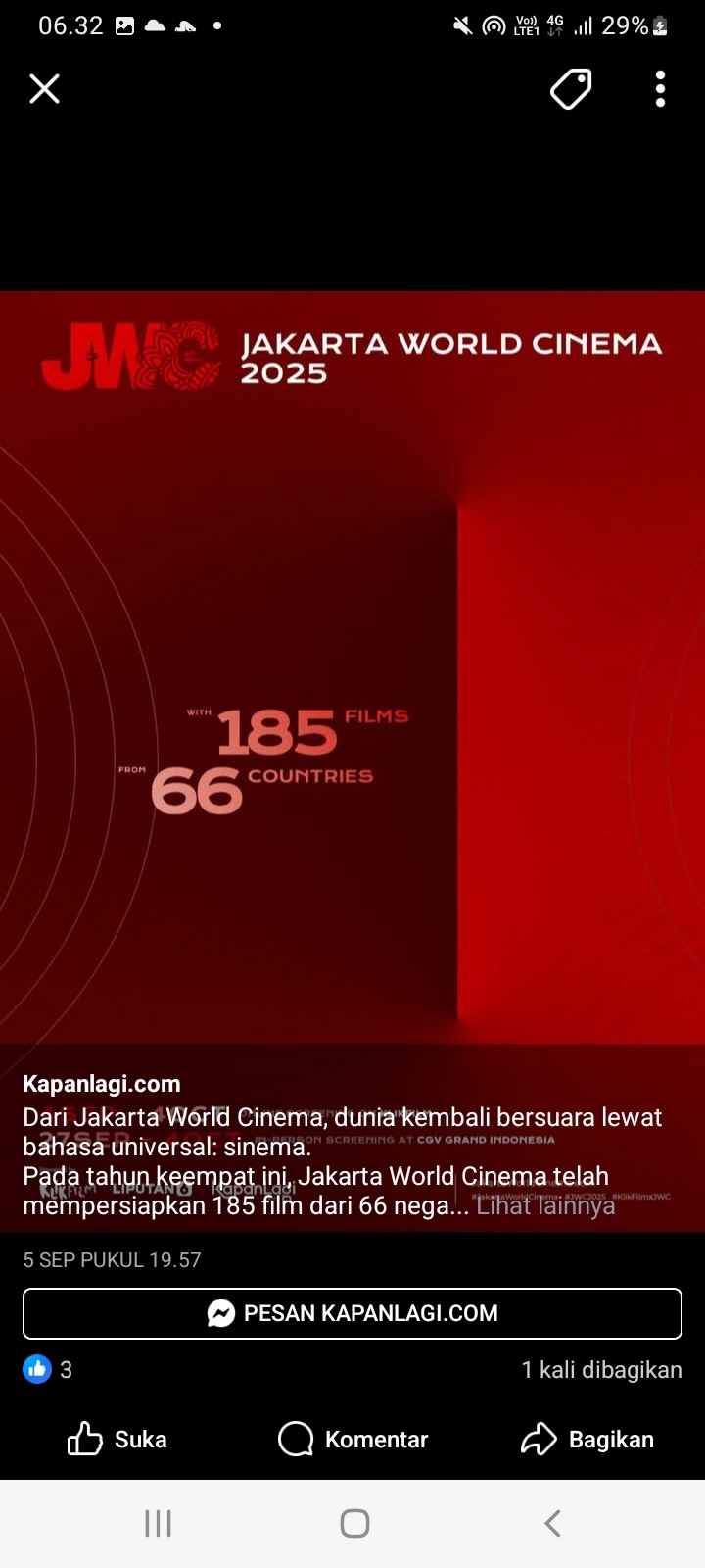 Resmi Dibuka, Jakarta World Cinema 2025 Sajikan Puluhan Film Global yang Sayang Dilewatkan