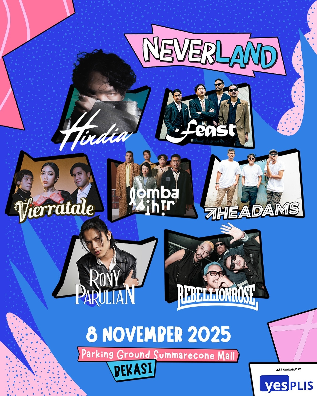 7 Band dan Musisi Top Tanah Air Ini Bakal Meriahkan Neverland Festival di SMB Bekasi pada November 2025, Segini Harga Tiketnya