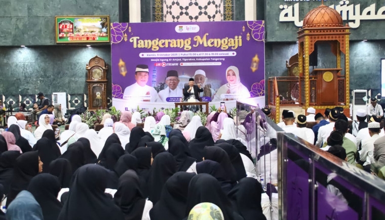 Tangerang Mengaji di Majid Agung Al-Amjad Dihadiri Mantan Wapres Ma'ruf Amin dan Ulama Kharismatik Abuya Muhtadi, Wujud Syukur Hari Jadi ke-393