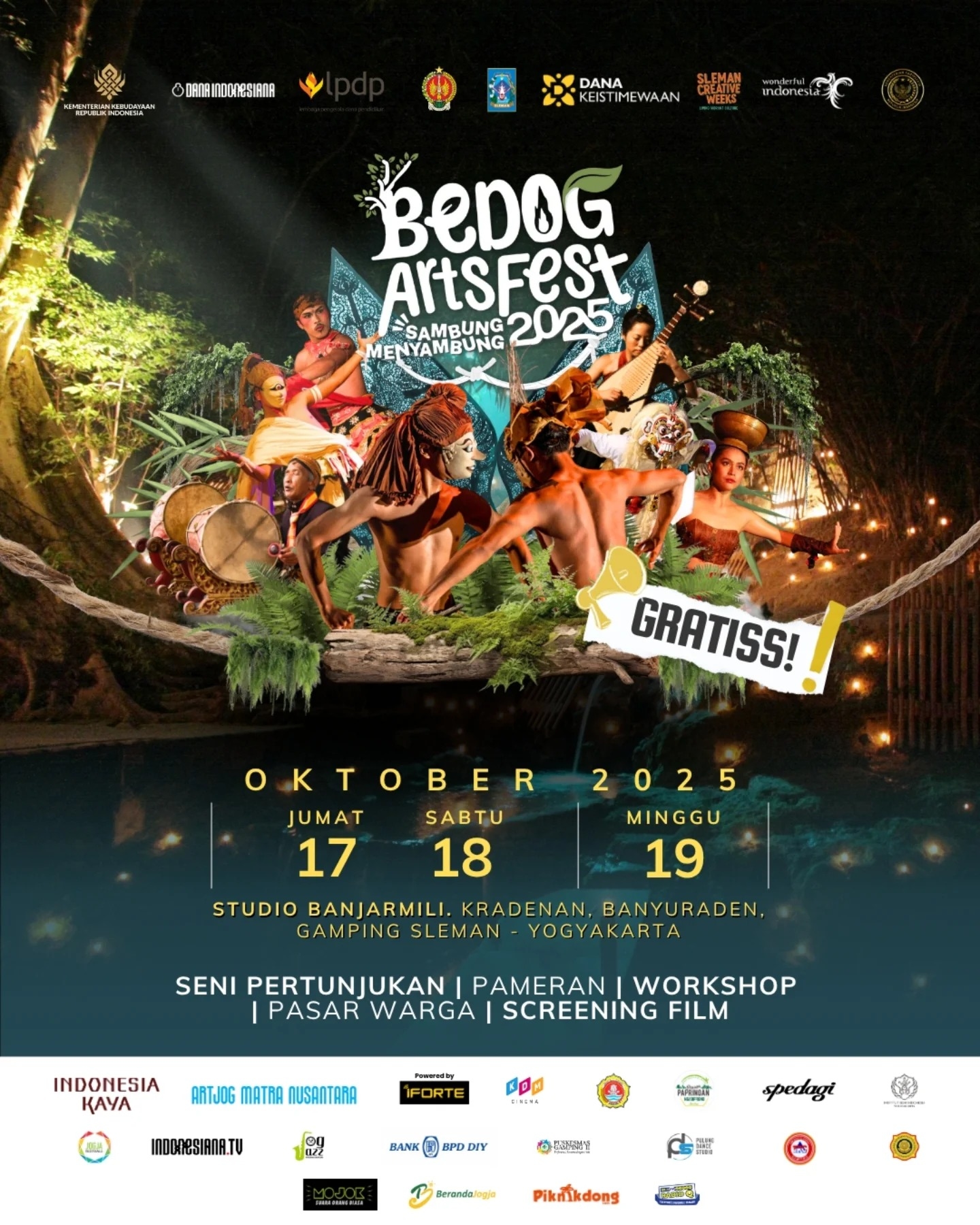 Bedog Arts Fest 2025: Hiburan Gratis Tiga Hari Akhir Pekan Ini di Sleman, Ada Pameran, Pertunjukan Seni hingga Pemutaran Film, Cek Lokasinya!