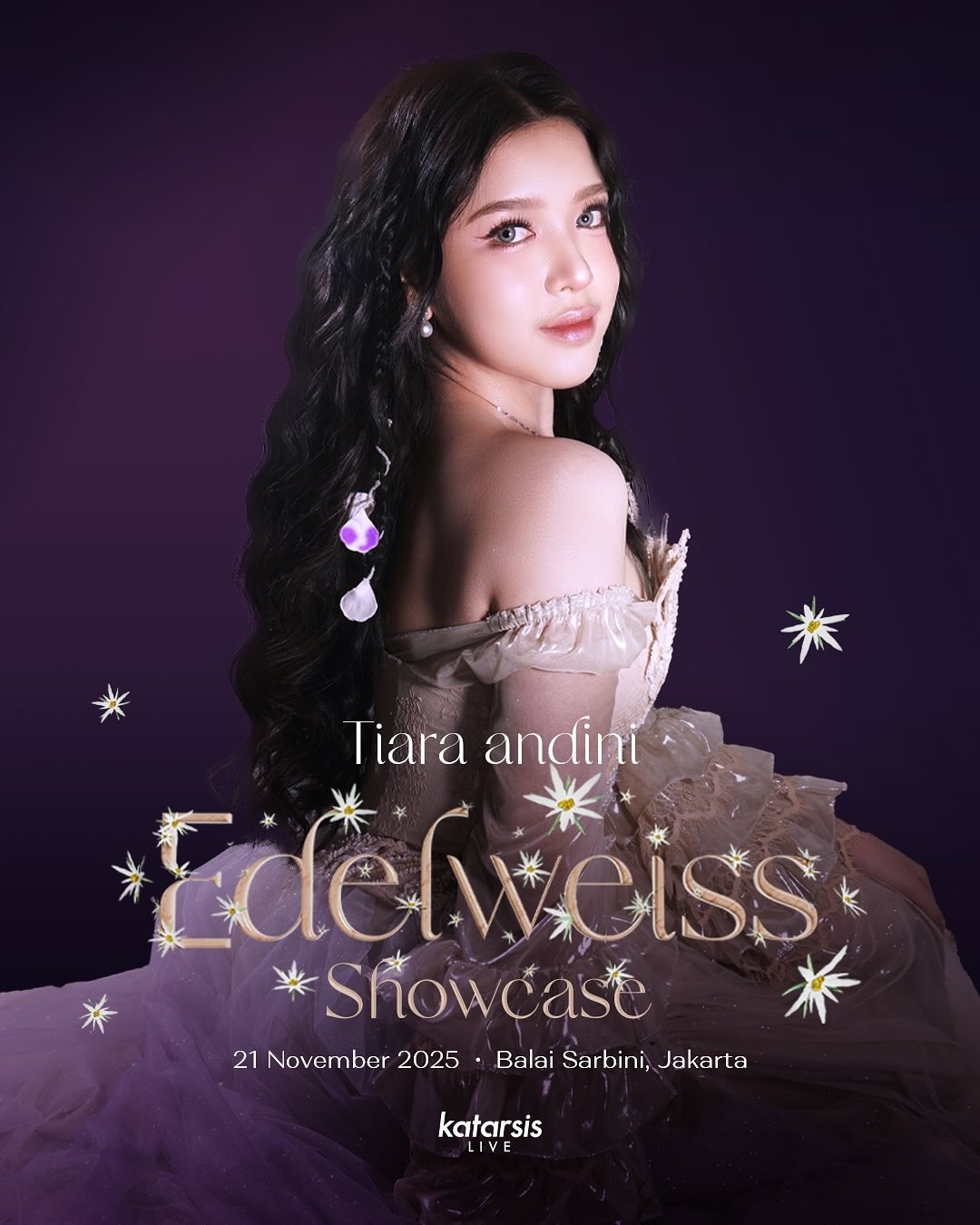 Mootiara Merapat! Tiara Andini Edelweiss Showcase 2025 Digelar di Balai Sarbini Jakarta pada 21 November, Segini Harga Tiketnya