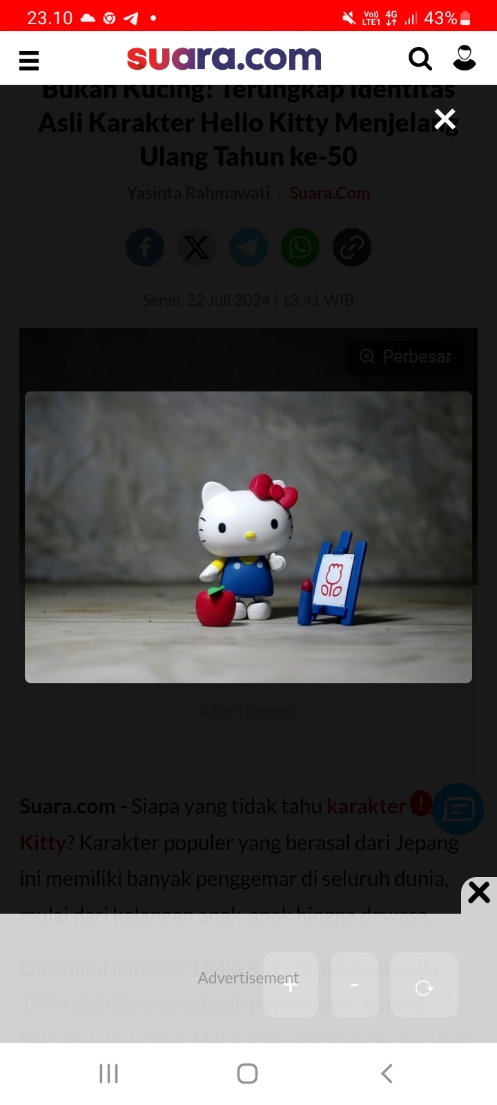Hello Kitty Debut di Hollywood, Film Animasi Live Action Dijadwalkan Tayang 2028