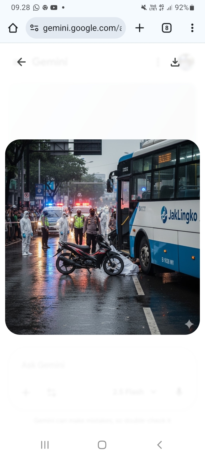 Pemotor Tewas Terlindas Bus JakLingko di Cilangkap Jaktim, Sempat Terseret 5 Meter