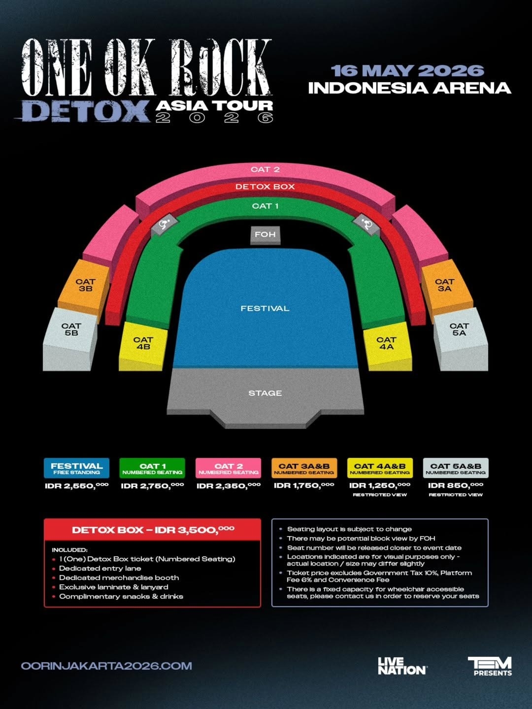 Penggemar ONE OK ROCK Bersiaplah! Penjualan Tiket Konser di Jakarta Dimulai 4 Desember, Segini Harganya