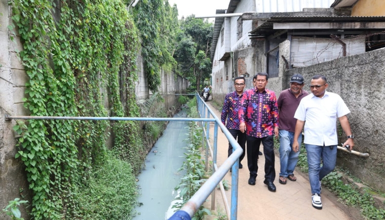 Bupati Tangerang Tinjau Pembangunan Pompa Air di Bencongan Kelapa Dua, Pengendali Banjir Akibat Luapan Kali Sabi