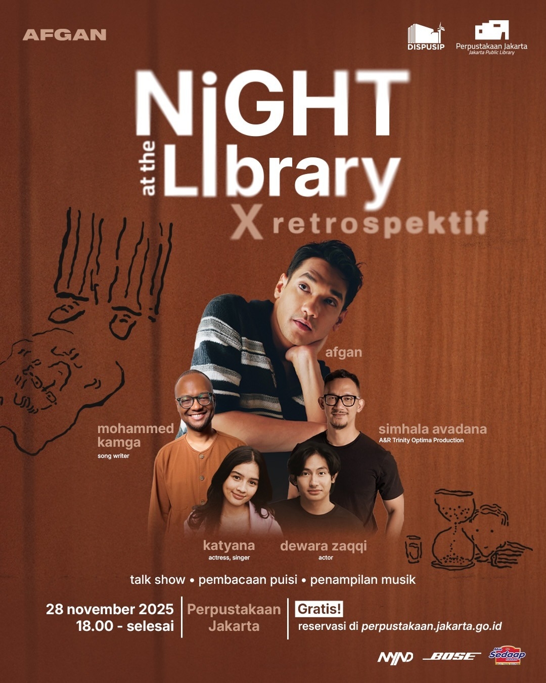 Konser Gratis Afgan di Perpustakaan Jakarta pada 28 November 2025, Registrasi Pengunjung Dibuka Mulai Besok