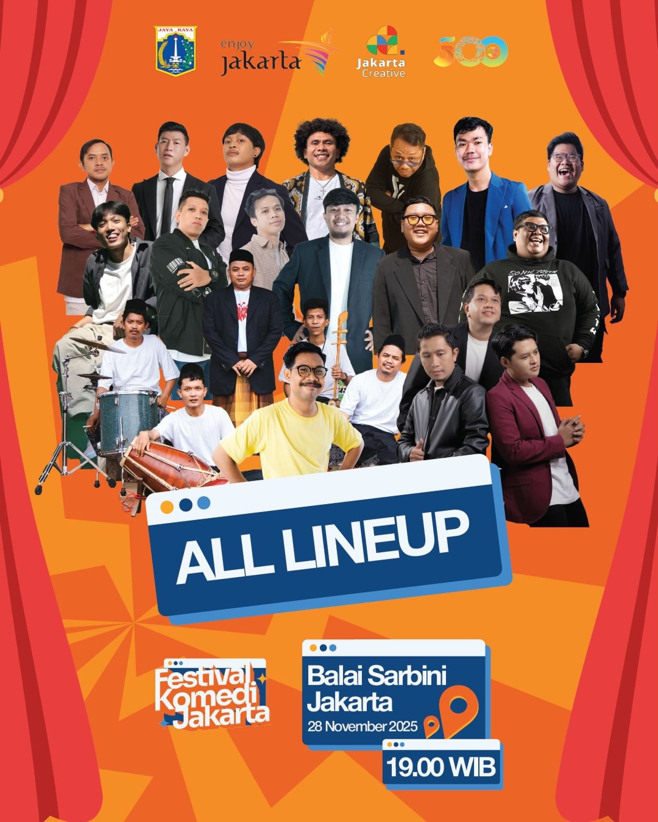 Festival Komedi Jakarta Digelar di Plenary Hall Balai Sarbini Besok Malam, Hadirkan Coki Anwar hingga 3 Composers, Gratis!