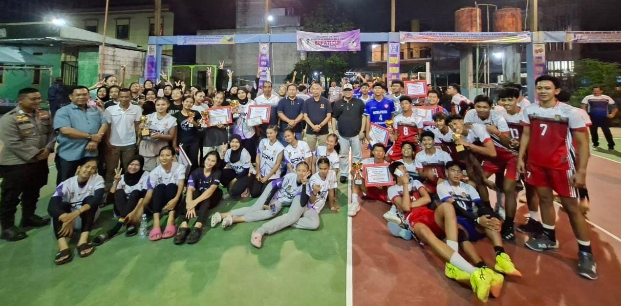 Turnamen Bola Voli Bupati Tangerang Cup 2025 Resmi Ditutup, Tim Kecamatan Kelapa Dua Raih Juara 1 Putra, Kecamatan Pagedangan Juara 1 Putri
