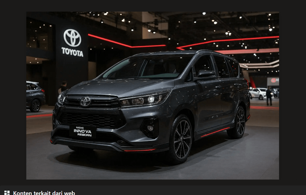 All New Innova Reborn 2025 Terbaru di Indonesia: Bocoran Desain Baru, Peningkatan Fitur, Performa Mesin, dan Estimasi OTR untuk Semua Varian