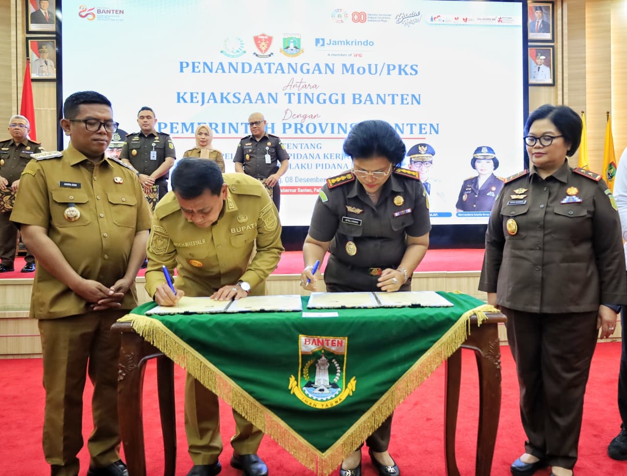 Teken Nota Kesepahaman dengan Kejati Banten, Pemkab Tangerang Dukung Penerapan Pidana Kerja Sosial Sesuai KUHP yang Baru